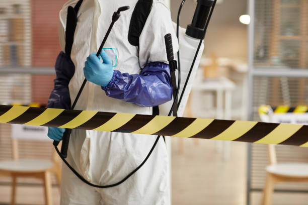 Professional Biohazard technician working in La Ward, TX